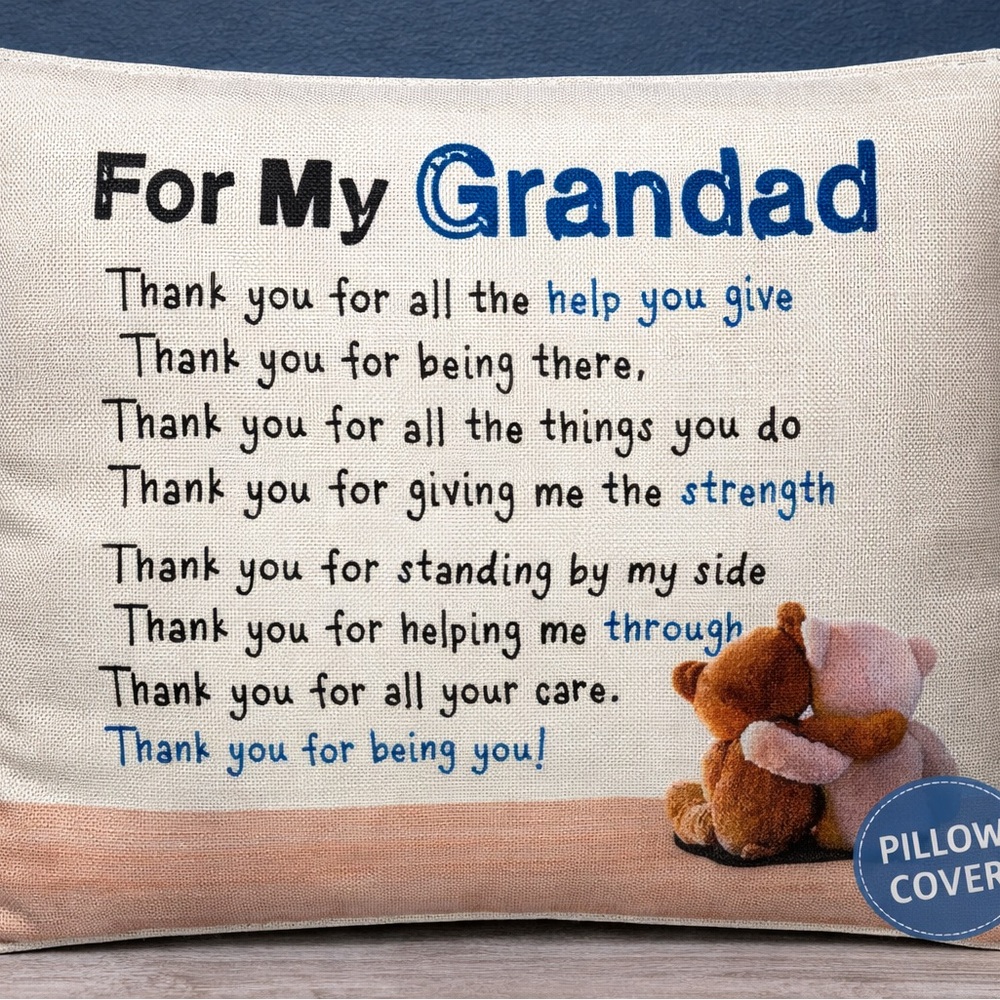Grandad Appreciation Pillow Cover
